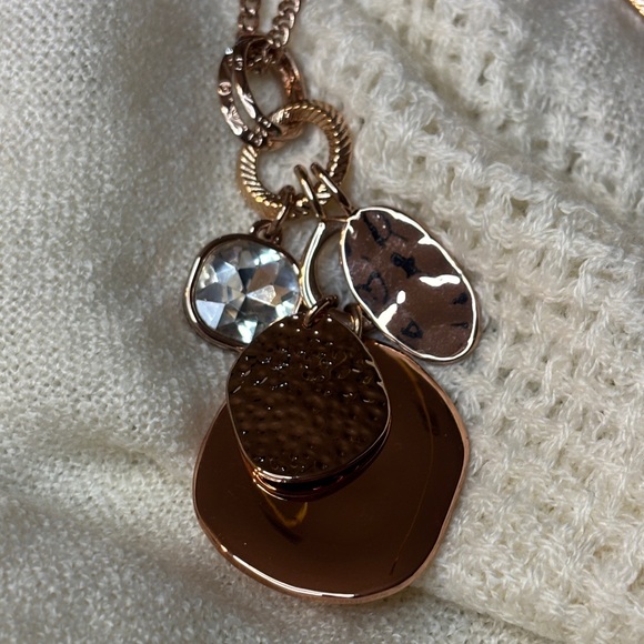 Premier Designs "Modern Luxe" Rose Gold Charm Necklace Fashion Jewelry State - Picture 4 of 10